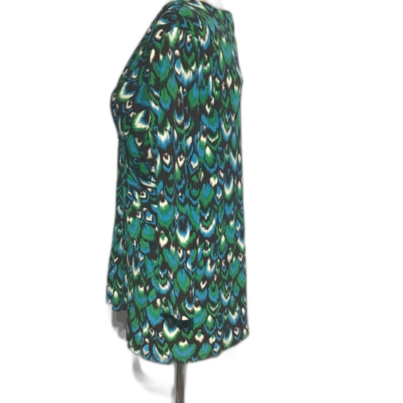 Chaus XL Peacock Feather V-neck Tunic - Picture 2 of 8